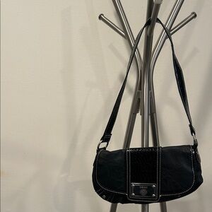 Black Shoulder‎ Bag with Silver Details